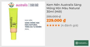 Kem Nền Australis Sáng Mỏng Mịn Màu Natural 30ml (Mới)
