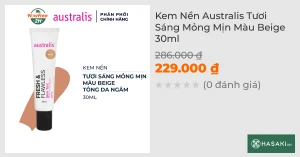 Kem Nền Australis Tươi Sáng Mỏng Mịn Màu Beige 30ml