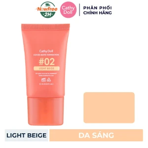 Kem Nền Cathy Doll Mịn Lì 02 Light Beige - Da Sáng 15ml