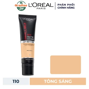 Kem Nền L Oreal Che Phủ Cao, Kiềm Dầu 110 Tông Sáng 30ml