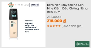 Kem Nền Maybelline Mịn Nhẹ Kiềm Dầu Chống Nắng 110 30ml