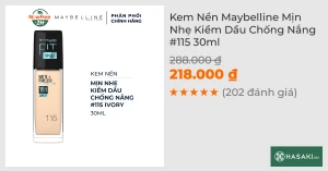Kem Nền Maybelline Mịn Nhẹ Kiềm Dầu Chống Nắng 115 30ml