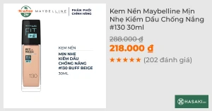 Kem Nền Maybelline Mịn Nhẹ Kiềm Dầu Chống Nắng 130 30ml