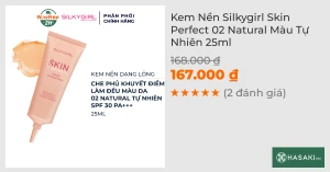 Kem Nền Silkygirl Skin Perfect 02 Natural Màu Tự Nhiên 25ml