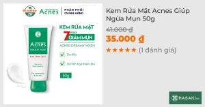 Kem Rửa Mặt Acnes Giúp Ngừa Mụn 50g