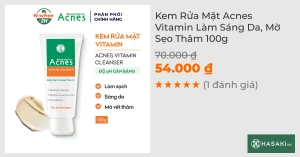 Kem Rửa Mặt Acnes Vitamin Làm Sáng Da, Mờ Sẹo Thâm 100g