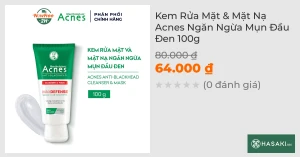 Kem Rửa Mặt & Mặt Nạ Acnes Ngăn Ngừa Mụn Đầu Đen 100g