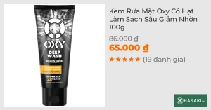 Kem Rửa Mặt Oxy Có Hạt Làm Sạch Sâu Giảm Nhờn 100g
