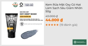 Kem Rửa Mặt Oxy Có Hạt Làm Sạch Sâu Giảm Nhờn 50g