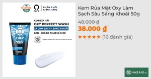 Kem Rửa Mặt Oxy Làm Sạch Sâu Sảng Khoái 50g
