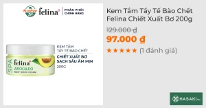 Kem Tắm Tẩy Tế Bào Chết Felina Chiết Xuất Bơ 200g