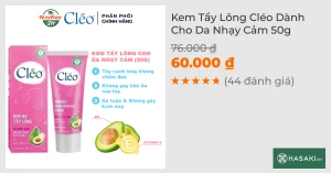 Kem Tẩy Lông Cléo Dành Cho Da Nhạy Cảm 50g