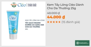 Kem Tẩy Lông Cléo Dành Cho Da Thường 25g