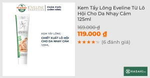 Kem Tẩy Lông Eveline Từ Lô Hội Cho Da Nhạy Cảm 125ml