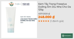 Kem Tẩy Trang Freeplus Dưỡng Ẩm Dịu Nhẹ Cho Da 125g