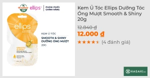 Kem Ủ Tóc Ellips Dưỡng Tóc Óng Mượt Smooth & Shiny 20g
