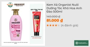 Kem Xả Organist Nuôi Dưỡng Tóc Khô Hoa Anh Đào 500ml