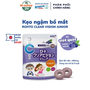 Kẹo Ngậm Bổ Mắt Rohto Clear Vision Junior Túi 60 Viên