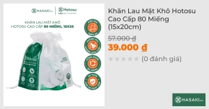 Khăn Lau Mặt Khô Hotosu Cao Cấp 80 Miếng (15x20cm)