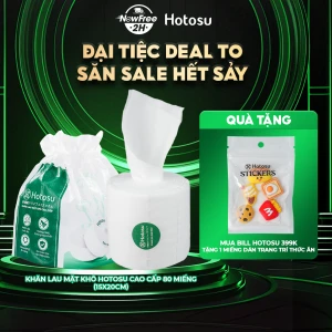 Khăn Lau Mặt Khô Hotosu Cao Cấp 80 Miếng (20x20cm)