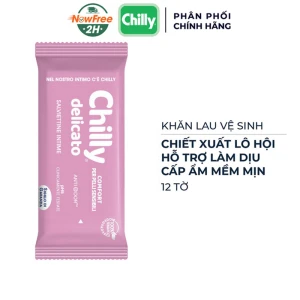 Khăn Lau Vệ Sinh Chilly Chiết Xuất Lô Hội Gói 12 Tờ
