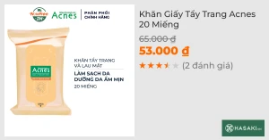 Khăn Tẩy Trang Acnes 20 Miếng
