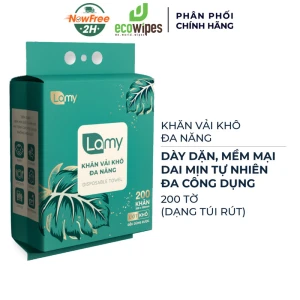 Khăn Vải Khô EcoWipes Lamy Đa Năng Dạng Túi Rút 200 Tờ