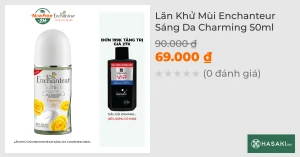 Lăn Khử Mùi Enchanteur Sáng Da Charming 50ml
