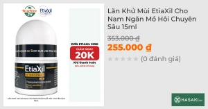 Lăn Khử Mùi EtiaXil Cho Nam Ngăn Mồ Hôi Chuyên Sâu 15ml