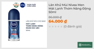 Lăn Khử Mùi Nivea Men Mát Lạnh Thơm Năng Động 50ml