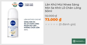Lăn Khử Mùi Nivea Sáng Mịn Se Khít Lỗ Chân Lông 50ml