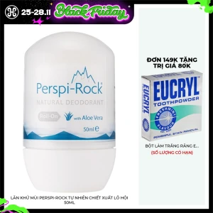 Lăn Khử Mùi Perspi-Rock Tự Nhiên Chiết Xuất Lô Hội 50ml