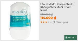 Lăn Khử Mùi Perspi-Shield Không Chứa Muối Nhôm 50ml
