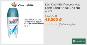 Lăn Khử Mùi Rexona Mát Lạnh Sảng Khoái Cho Nữ 45ml