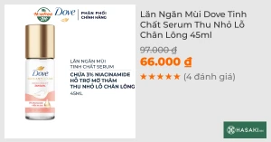 Lăn Ngăn Mùi Dove Tinh Chất Serum Thu Nhỏ Lỗ Chân Lông 45ml
