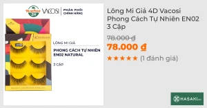 Lông Mi Giả 4D Vacosi Phong Cách Tự Nhiên EN02 3 Cặp