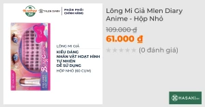Lông Mi Giả Mlen Diary Anime - Hộp Nhỏ