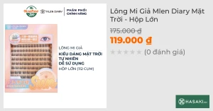 Lông Mi Giả Mlen Diary Mặt Trời - Hộp Lớn