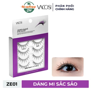 Lông Mi Vacosi Gân Trong Sắc Sảo VM28-ZE01 4 Cặp/Hộp
