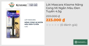 Lót Mascara Kissme Nâng Cong Mi Ngắn Màu Đen Tuyền 4.5g