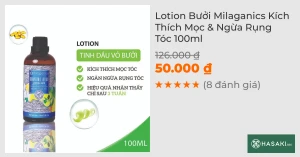 Lotion Bưởi Milaganics Kích Thích Mọc & Ngừa Rụng Tóc 100ml