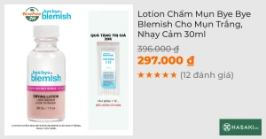 Lotion Chấm Mụn Bye Bye Blemish Cho Mụn Trắng, Nhạy Cảm 30ml
