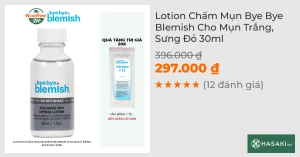 Lotion Chấm Mụn Bye Bye Blemish Cho Mụn Trắng, Sưng Đỏ 30ml