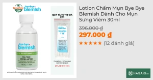 Lotion Chấm Mụn Bye Bye Blemish Dành Cho Mụn Sưng Viêm 30ml