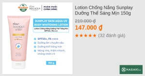 Lotion Chống Nắng Sunplay Dưỡng Thể Sáng Mịn 150g