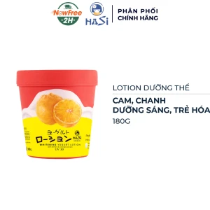 Lotion Dưỡng Thể Hasi Sáng Da Chiết Xuất Cam, Chanh 180g