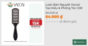 Lược Bán Nguyệt Vacosi Tạo Kiểu & Phồng Tóc C08