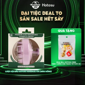 Lược Gội Đầu Hotosu Massage Cao Cấp (Màu Hồng)