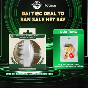 Lược Gội Đầu Hotosu Massage Cao Cấp (Màu Kem)