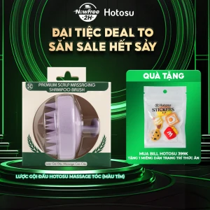 Lược Gội Đầu Hotosu Massage Cao Cấp (Màu Tím)